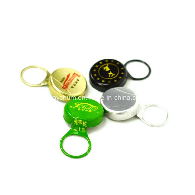 Custom Design Standard Export Glass Bottle Beer Juice Drinks Ring Pull Caps