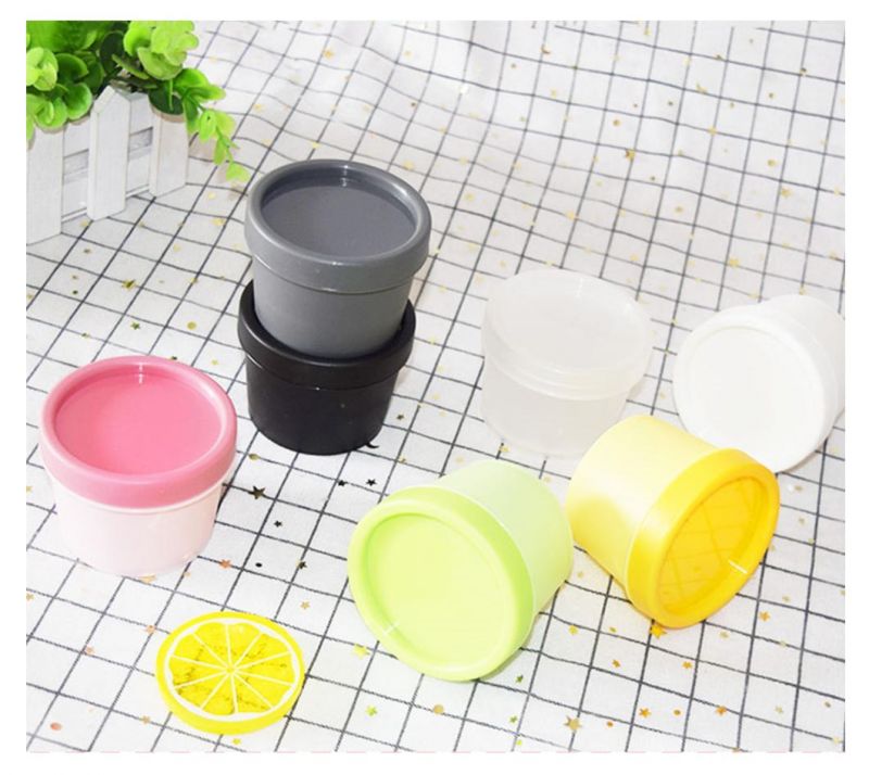 in Bulk 50ml Empty Cylinder PP Plastic Cute Pink Face Cream Container Body Scrub Packaging Bottles Wide Mouth Black Cosmetic Mask Jar