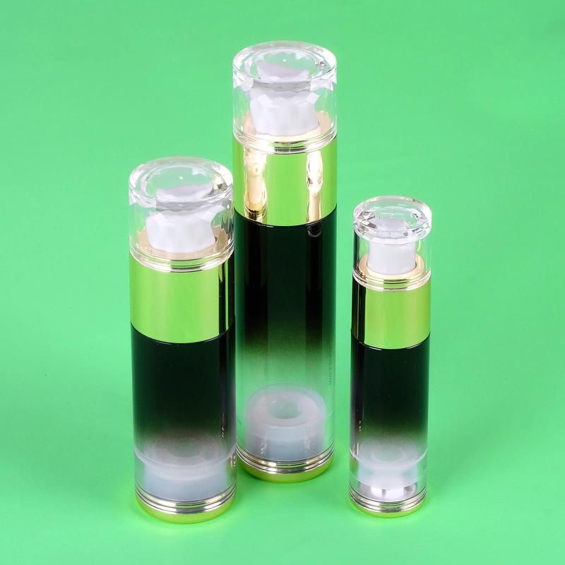 High Quality 15ml 30ml 50ml Empty Black Plastic Cosmetic Lotion Serum Bottle Sets