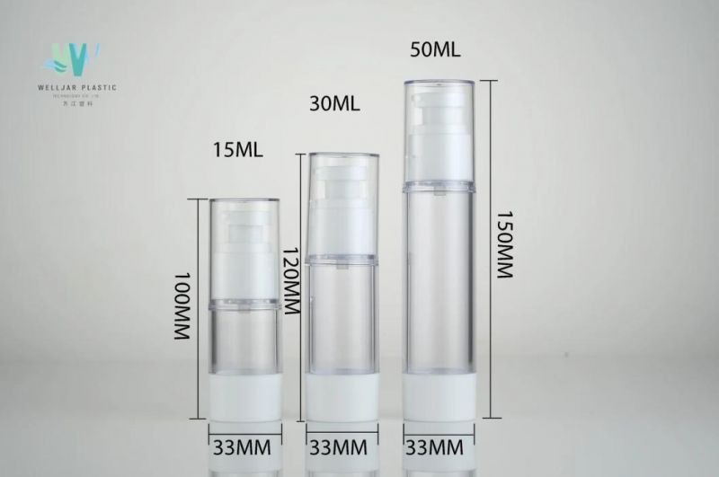 15ml Airless Round Plastic Lotion Pump Sprayer Bottle