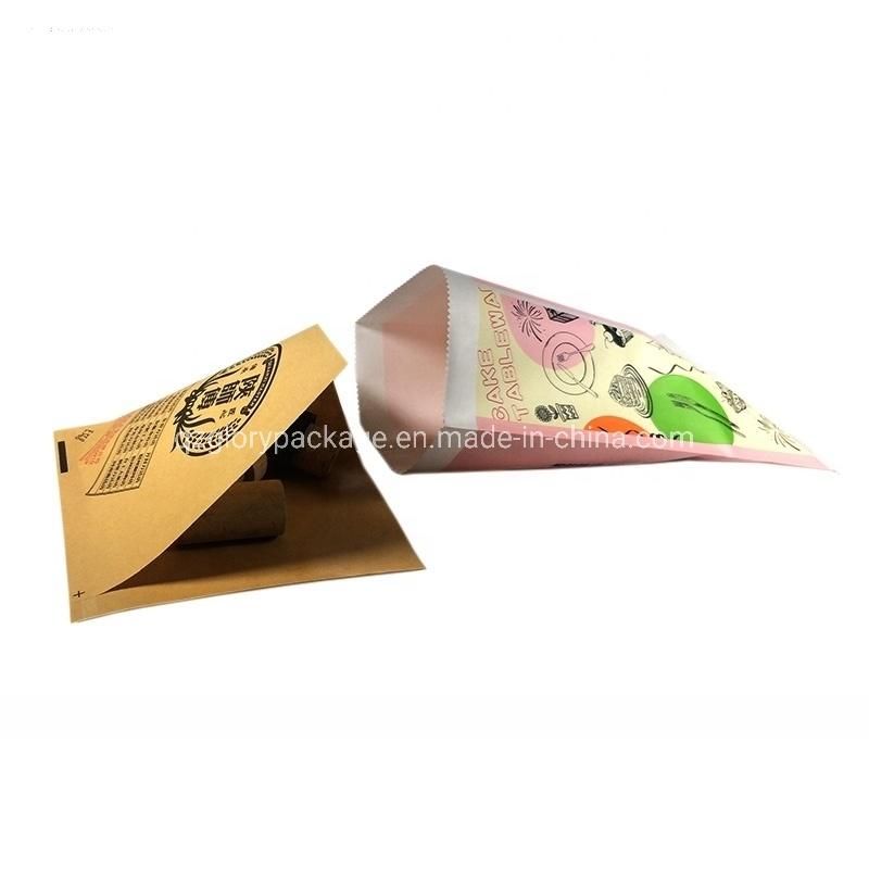 PE Coated Heat Sealed Sandwich Hamburger Bread Paper Bag
