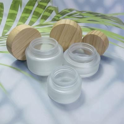 50g 100g 200g Bamboo Cap Bottle Customized Logo Cosmetic Jar with Good Price