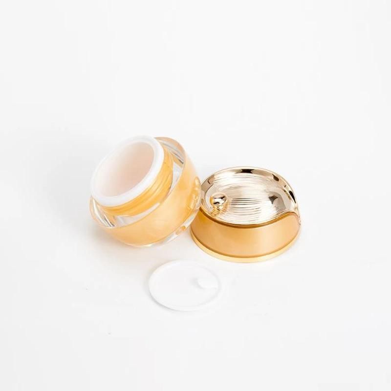 High-Grade 5g 10g 15g 20g 30g Acrylic Gold Cream Jar for Cosmetic Packaging