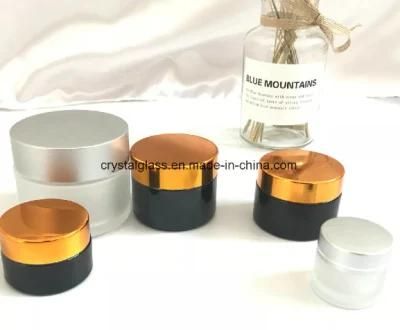 Amber Glass Round Cosmetic Cream Jars 20ml 30ml 50ml