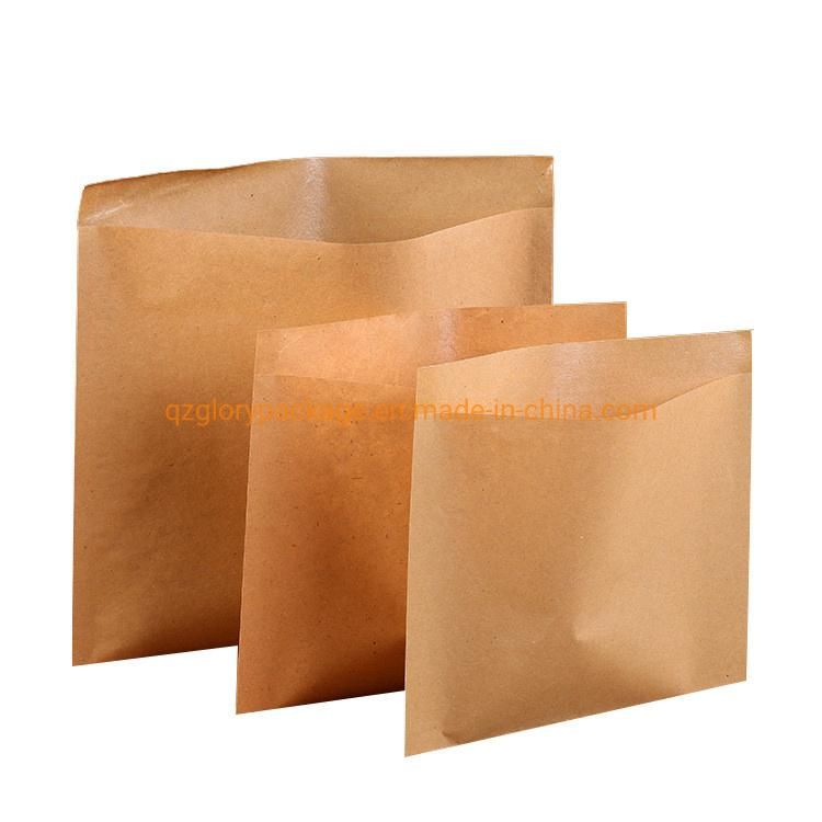 Fashion Food Packaging PE Coated Heat Sealed Kraft Paper Bag