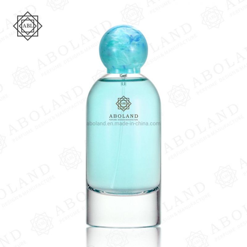 Round Transparent&Simple Cosmetic Glass Bottle-100ml Custom Color&Logo