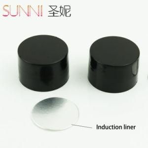 20-410 24-410 28-410 Smooth Closure Screw Cap Black Plastic Screw Cap Covers with Induction Liner