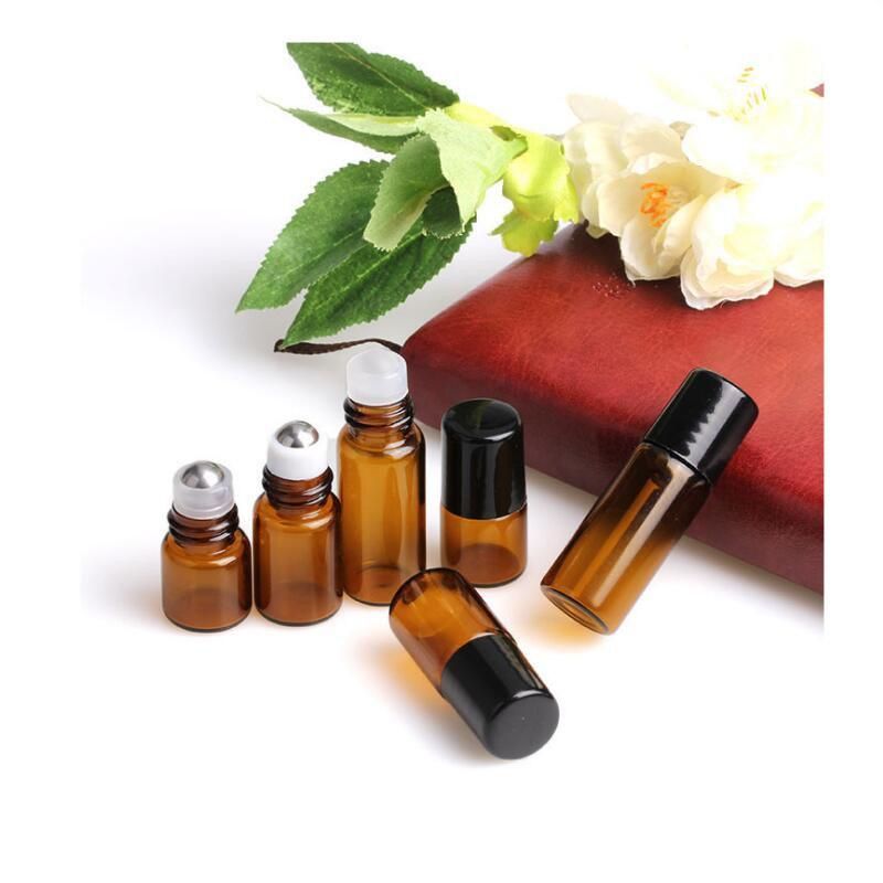 1ml, 2ml 3ml Empty Roll on Bottle Essential Oil Bottle Small Stainless Steel Roller Amber Roller Bottle for Sample