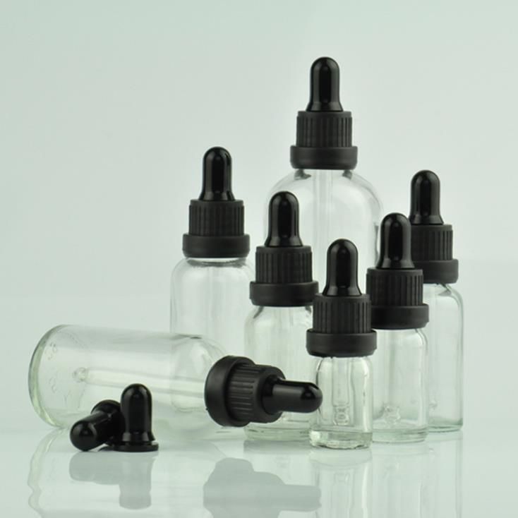 15ml 20ml 30ml 50ml Essential Oil Bottle with Glass Dropper Black Childproof Cap