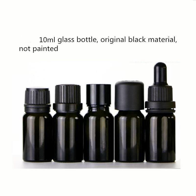 5ml 10ml 15ml 20ml 30ml 50ml 100ml Round Shoulder Black Glass Empty Essential Oil Bottle, High Grade Glass Empty Liquid Dropper Bottle