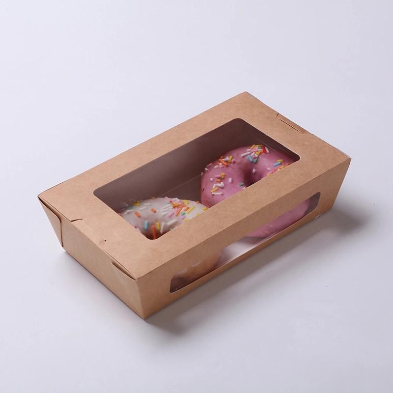 Custom Kraft Paper Fruit Salad Box Salad Dressing Take Away Food Paper Box for Sushi