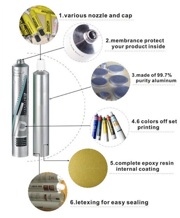 Empty Pharmaceutical Squeeze Medical Gel Aluminum Tube