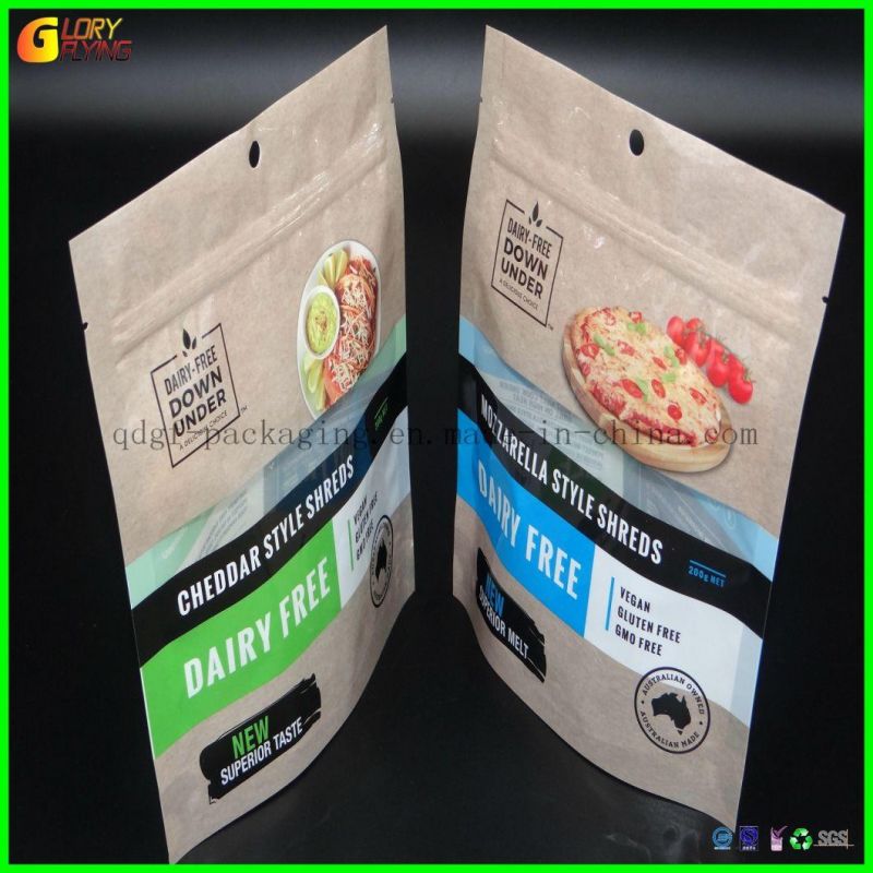 Three-Side Sealed Bag Custom Printed Flexible Doypack Food Coffee Tea Candy Snack Nut Dry Fruit Pets Food Cosmetic Seed Stand up Plastic Packaging Bag