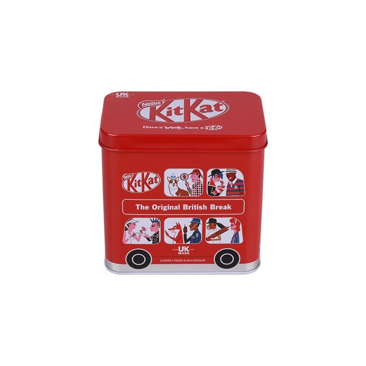 Hotsale Bus Shaped Snack Metal Box Custom Printed Chocolate Tin Box