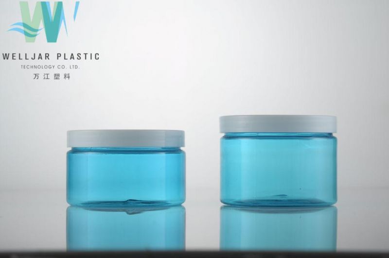 Hot Sale 250ml Transparent or Blue Plastic Pet Jar