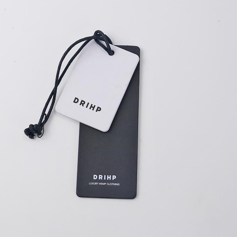 1mm 2mm Thickness Paper Black White Custom Hang Tag