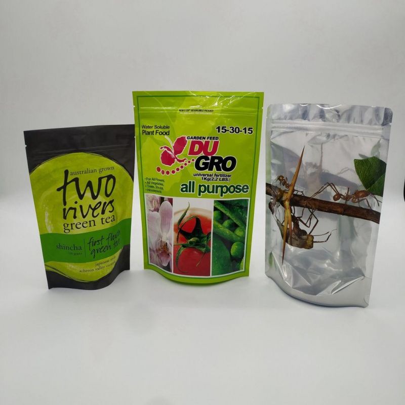 2kg Fertilizer Packing Zipper Bag Stand up Plastic Bag