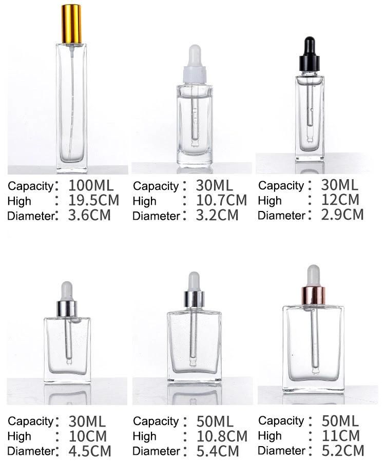 Customized Bulk 10ml 30ml 50ml 100ml Clear Spray Glass Perfume Bottle with Mist Sprayer and Aluminium Cap