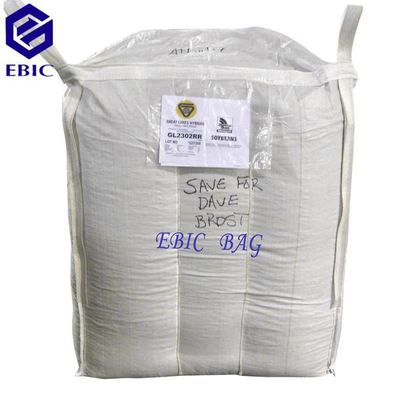 PP Flecon Building Sand Baffle Cubicon Super Sack Sling Ton Jumbo Bulk FIBC Q Ventilated Firewood Fertilizer Cement Packing Woven Big Bag