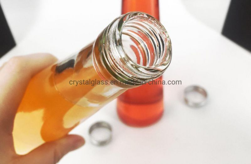 Drinking Glass Clear Water Bottles of Juice, Fruit Reusable Mineral Water Packing