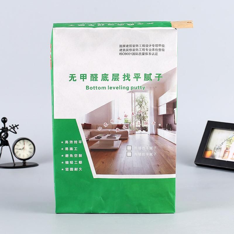 Cement Paper Bag Packaging Bag 25kg Heat Seal PP Kraft Paper Bag for Wall Putty Powder