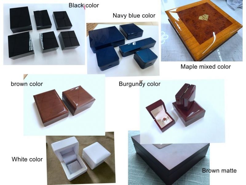 Pink Ring Box Wooden Jewelry Box Custom Wood Factory Direct Supply Custom Logo High Quality Gift Box