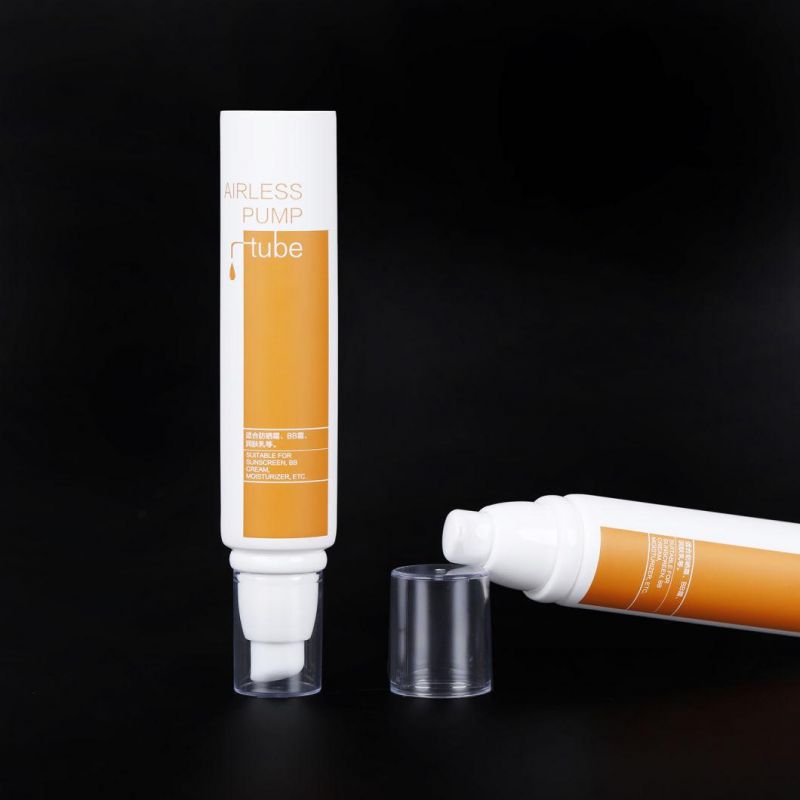 White PE Plastic Cosmetic Printing Tube with Flip Top Cover Plastic Packaging