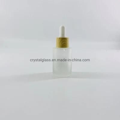 30ml 1oz Frosted Glass Serum Dropper Bottle for Essential Oil Packing