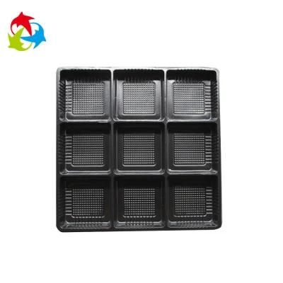 Vacuum Formed Black Plastic Blister Biscuit Tray