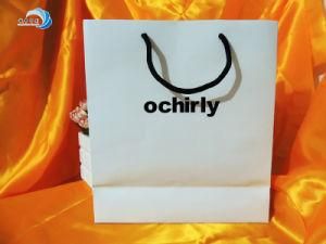 Black Cotton Handle Paper Packaging Bag for Clothing