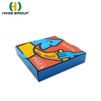 Take Away Food Grade Wholesale Price Kraft Paper Pizza Box with Custom Sizes