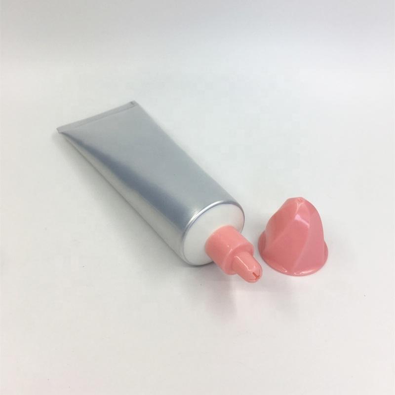 Plastic Tube Clear Aluminum Cosmetic Tube Packaging with Nozzle Cap