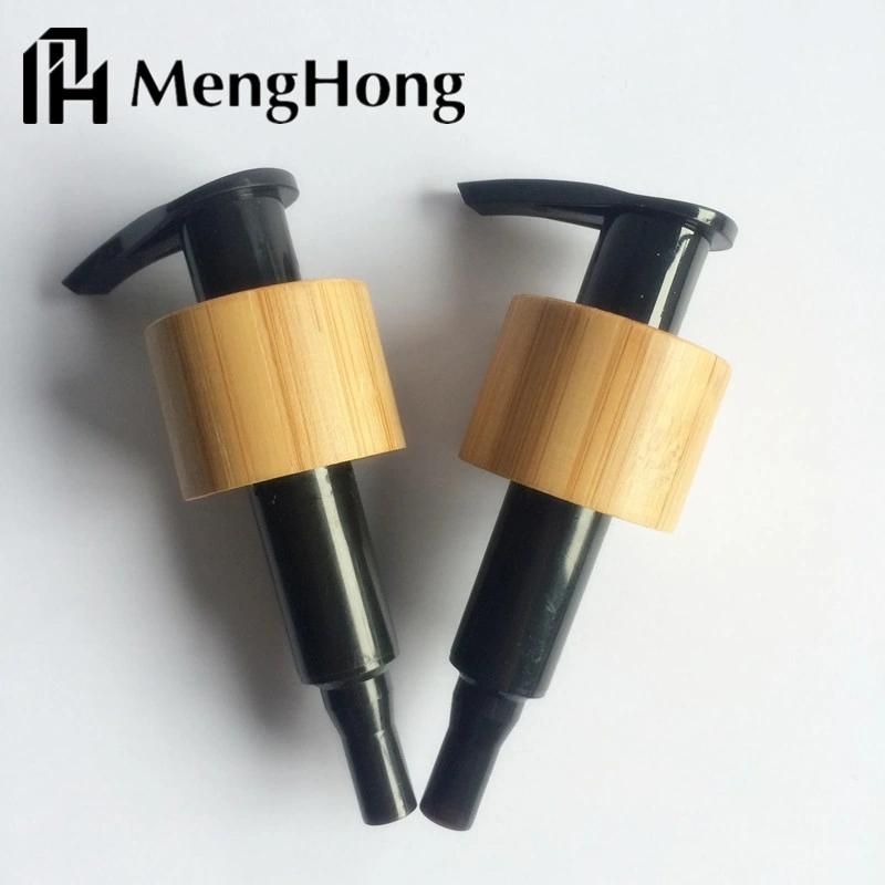 Dispenser Cosmetic Plastic Lotion Pump with Bamboo for Bottle