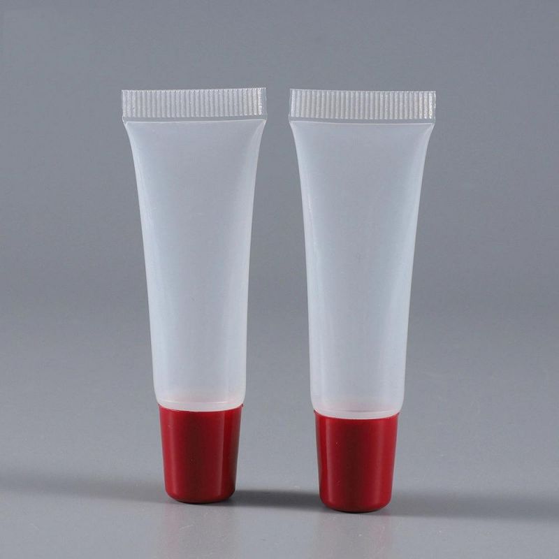 Squeeze Tube for Lip Gloss with Gold Silver Top Cap