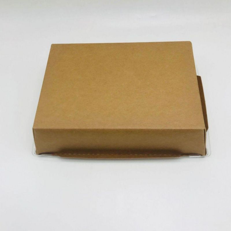 Paper Folding Lunch Box Disposable Food Container Biodegradable Packaging Box New Design Brown Kraft Takeaway Fast Food Package