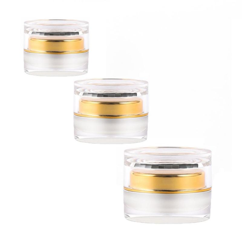 Manufacturer 20g Empty Yellow Acrylic Cream Jar with Clear Lid for Skin Care