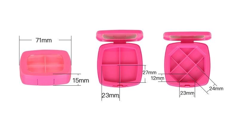 Wholesale Cute Pink Color Cosmetics Makeup Cosmetic Eye Shadow 4 Color 9 Color Eyeshadow Palette Case