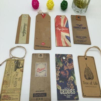 Eco Kraft Paper Gift Tags Card Label Hangtag for Garment