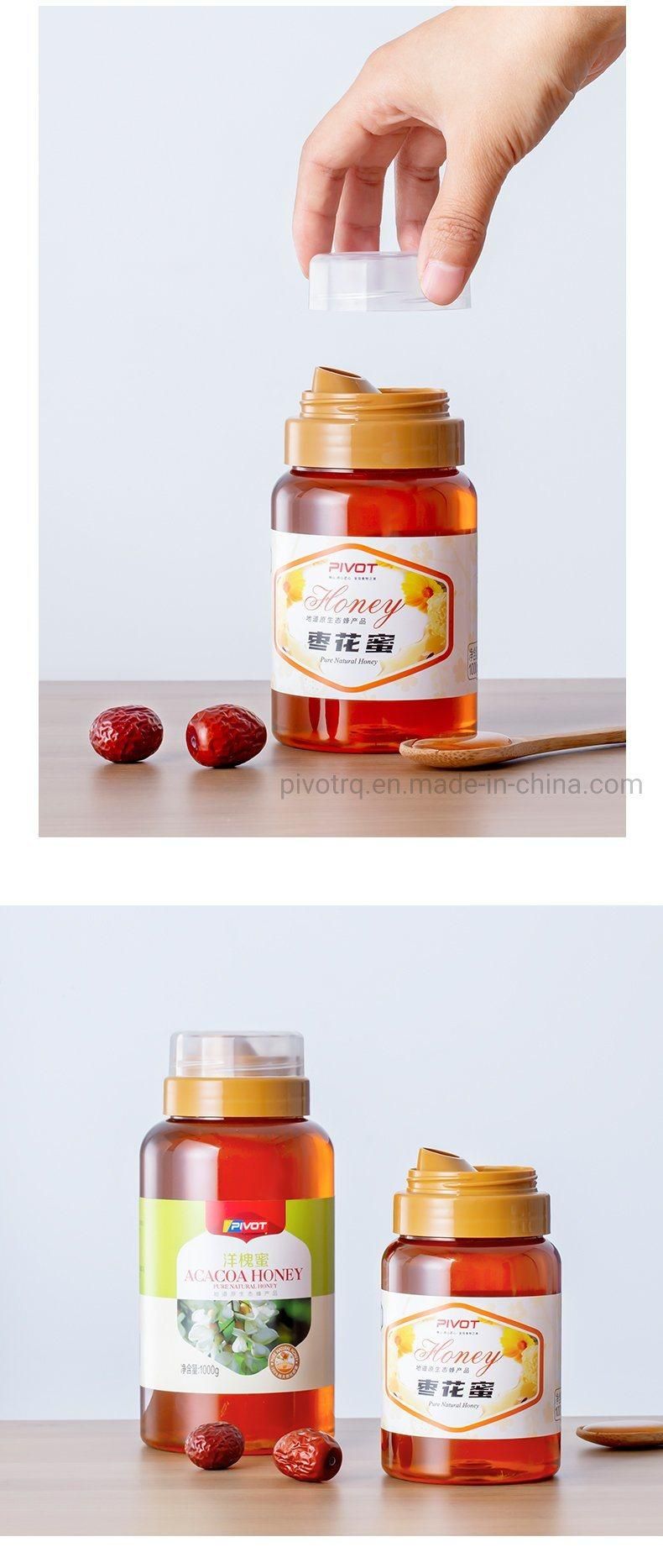 1kg Round Wide Neck Plastic Packaging Honey Bottle for Honey Packaging