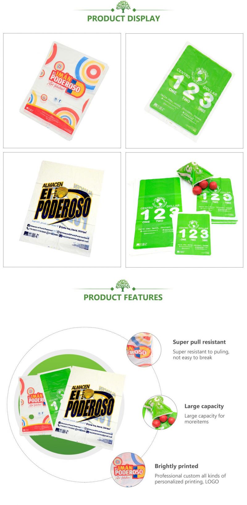 PLA+Pbat/Pbat+Corn Starch Biodegradable Bags, Compostable Bags, Supermarket Bags for Hom