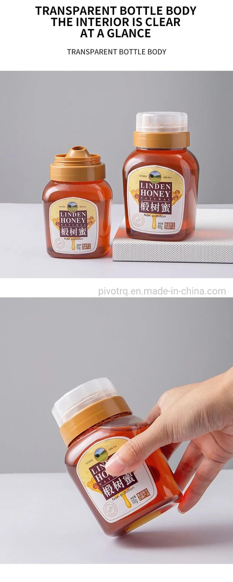 700g Clear Plastic Honey Bottle with PP Cap for Honey Packaging