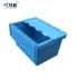 Stackable and Nested Plastic Plastic Moving Box with Hinged Lid