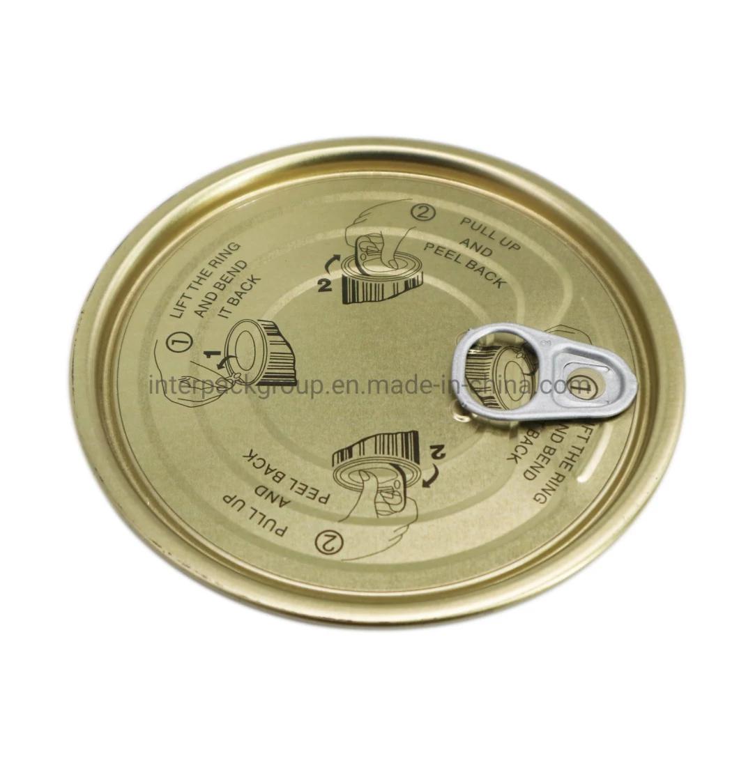 Tinplate Eoe Easy Open Lid for Food Can End Easy Open Lid