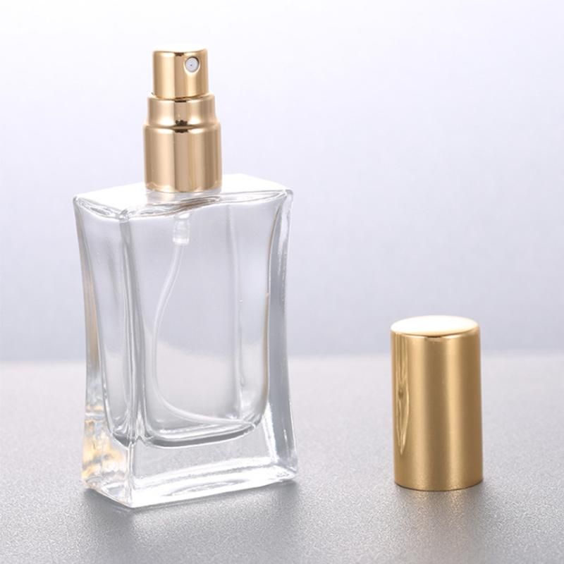50ml Square Perfume Glass Bottle with Spray Caps