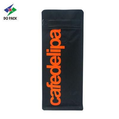 Smell Proof Aluminum Foil Zipper Bag Qual-Seal Flat Bottom Stand up Pouch Cafe Packages Bags Coffee Pouch with Valve