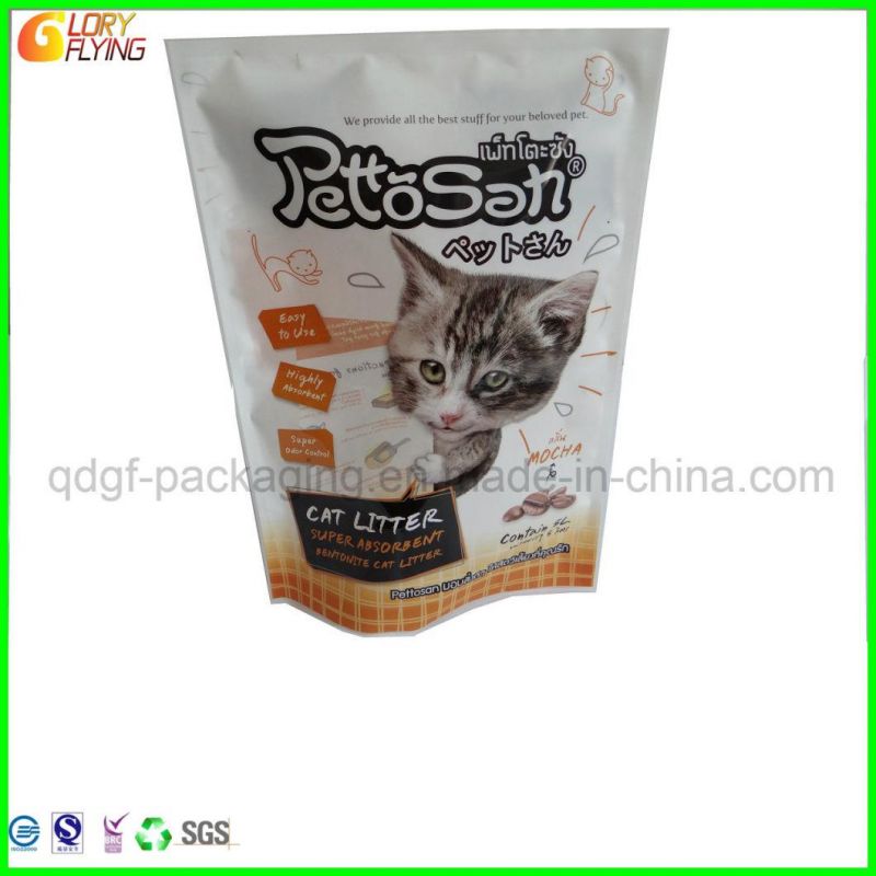 Food Packaging Plastic Bag with Clear Window for Packing Cat Litter