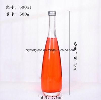 Evian Style Glass Spring Water Bottle