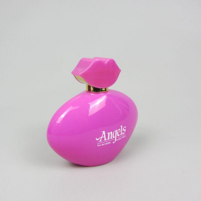 50ml 100ml Pink Color Glass Perfume Bottle with Spray