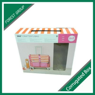 Pink Color Printing Luggage Packaging Box