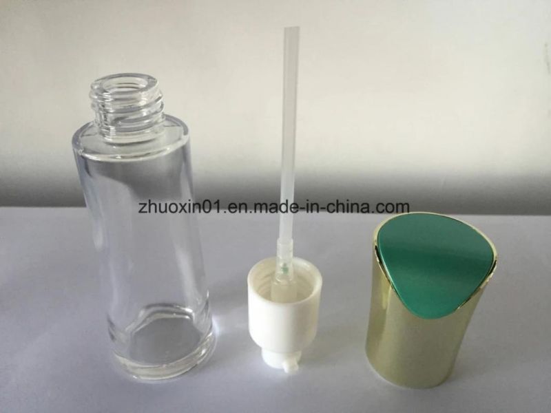 Round Cosmetic Packaging Glass Bottle for Lotion